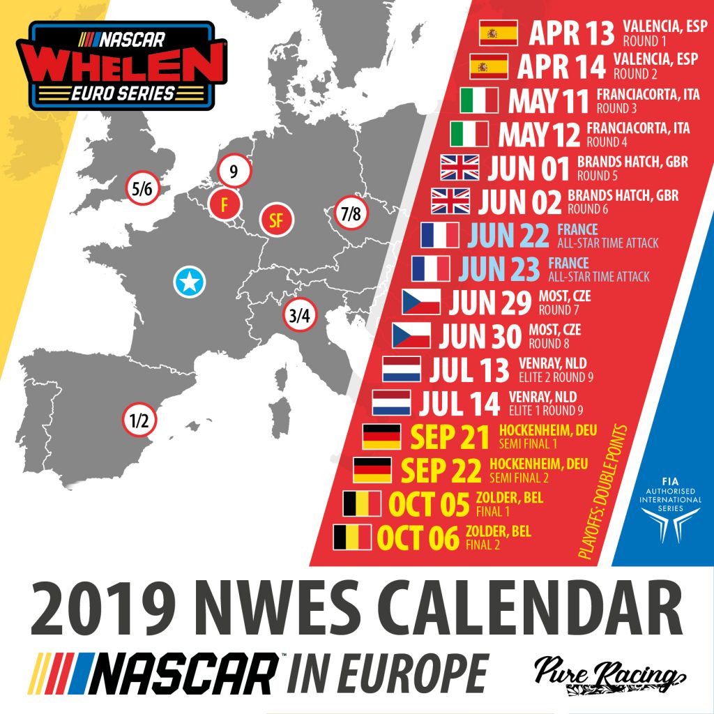 Nascar Expands Across Europe With Extended 2019 Nwes Calendar 2