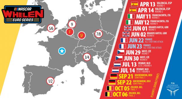 Visit NASCAR expands across Europe with extended 2019 NWES calendar page
