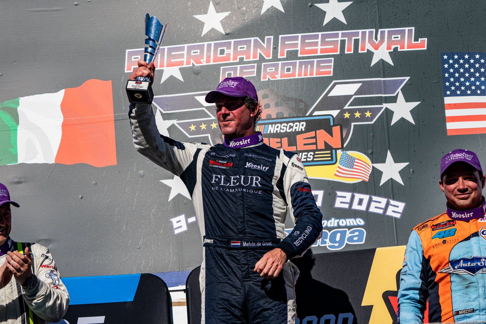 Klemen Sofric Melvin De Groot Legend Podium Vallelunga 2022