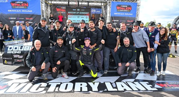 Visit Patrick Schober and Double V Racing celebrate maiden EuroNASCAR win in Germany page