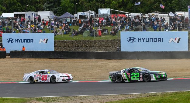 Visit Jordan O’Brien’s wild NASCAR Euro Series debut at rain-soaked Brands Hatch: Where did he come from? page